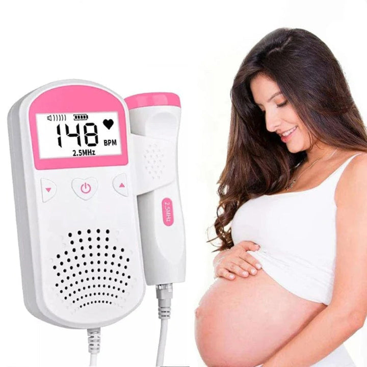 Portable Fetal Doppler Monitor - Baby Heartbeat Detector