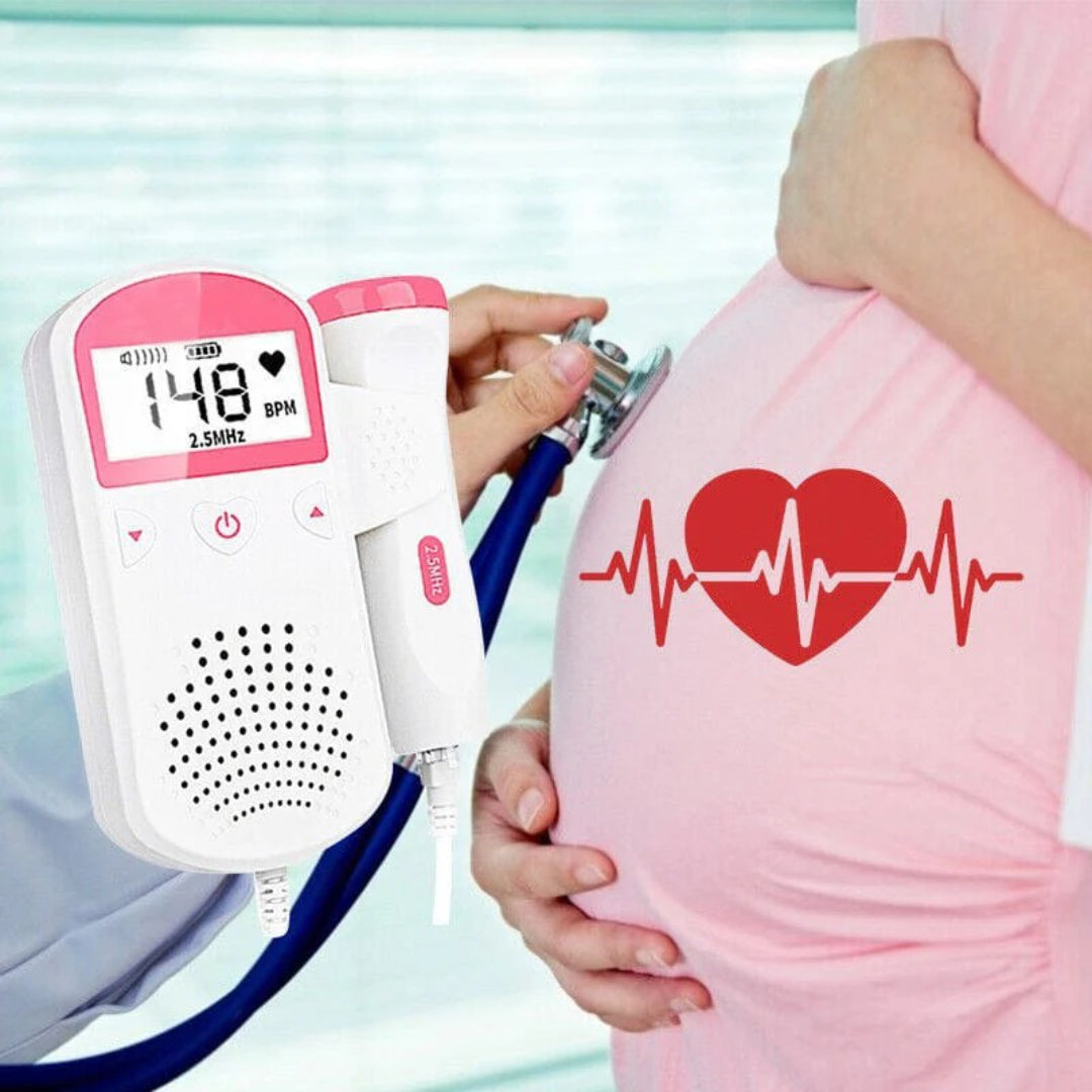 Portable Fetal Doppler Monitor - Baby Heartbeat Detector