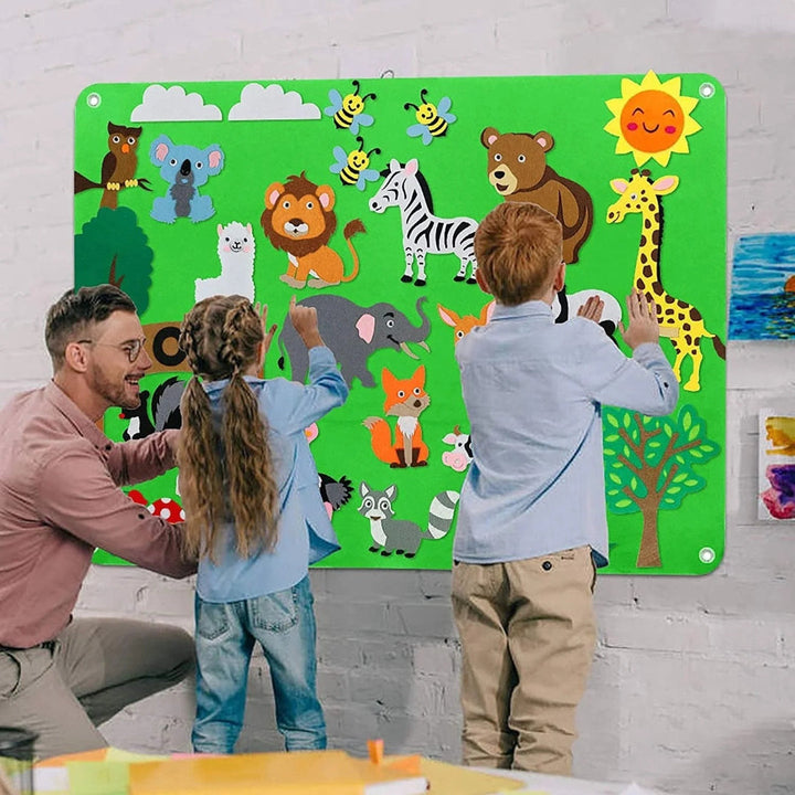 Farm-Themed Felt Activity Board with Animal Characters