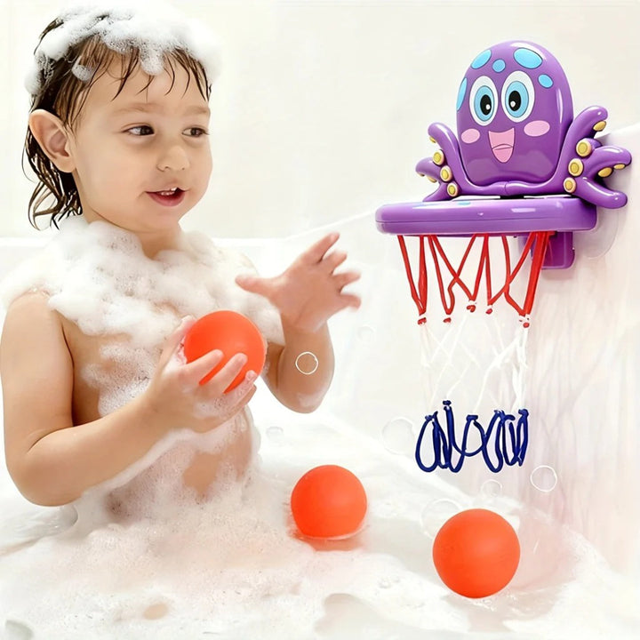 Animal-Themed Mini Basketball Hoop for Bath Time Fun