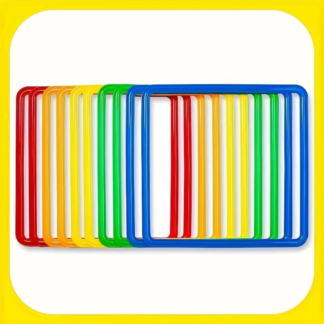 Colorful Sensory Jumping Game Set - 10-Piece Outdoor Skill Training Kit