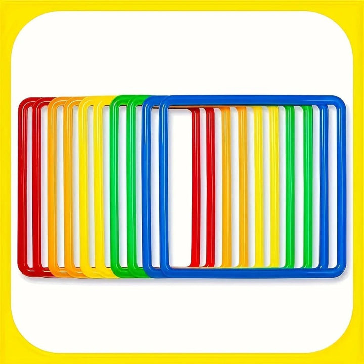 Colorful Sensory Jumping Game Set - 10-Piece Outdoor Skill Training Kit
