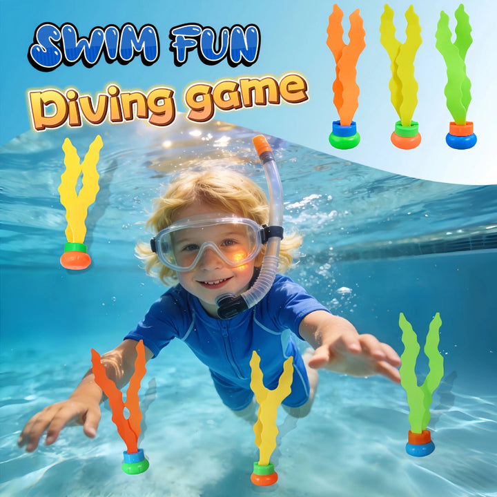 Pool Diving Toy Set: Water Plant Toss Game