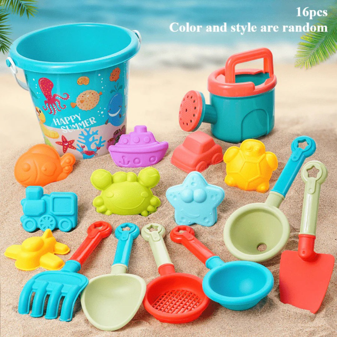 Sand and Water Play Set: Beach Toy Kit with Bucket and Shovel