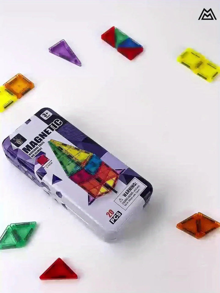 32-Piece Magnetic Building Block Set - STEM Magnetic Tiles