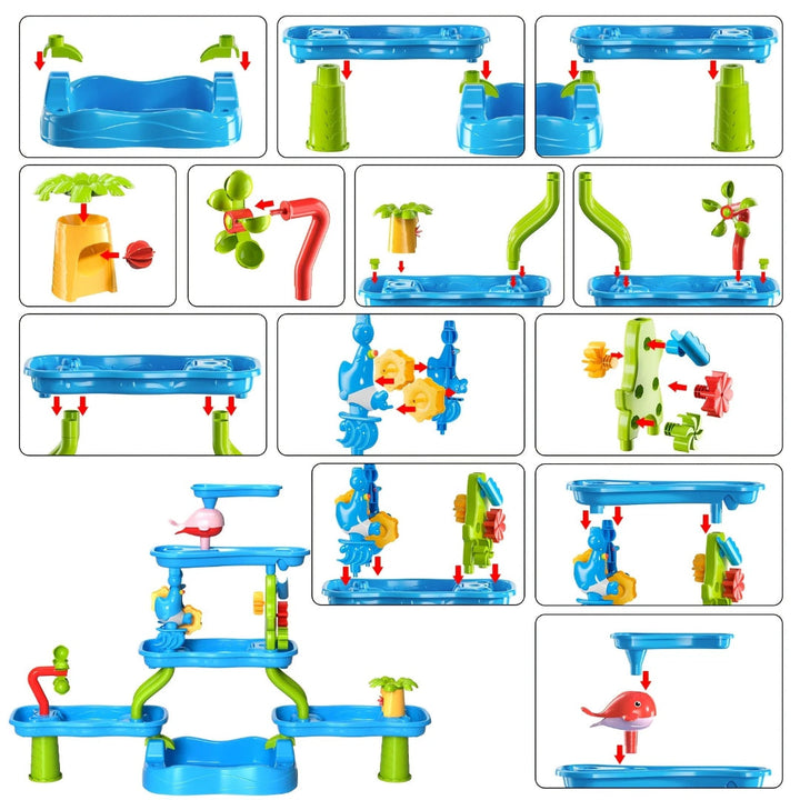 4-Tier Outdoor Sand and Water Activity Table