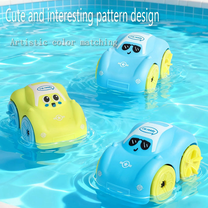 Wind-Up Bath Toy Boat Car - Amphibious Vehicle for Land and Water Fun