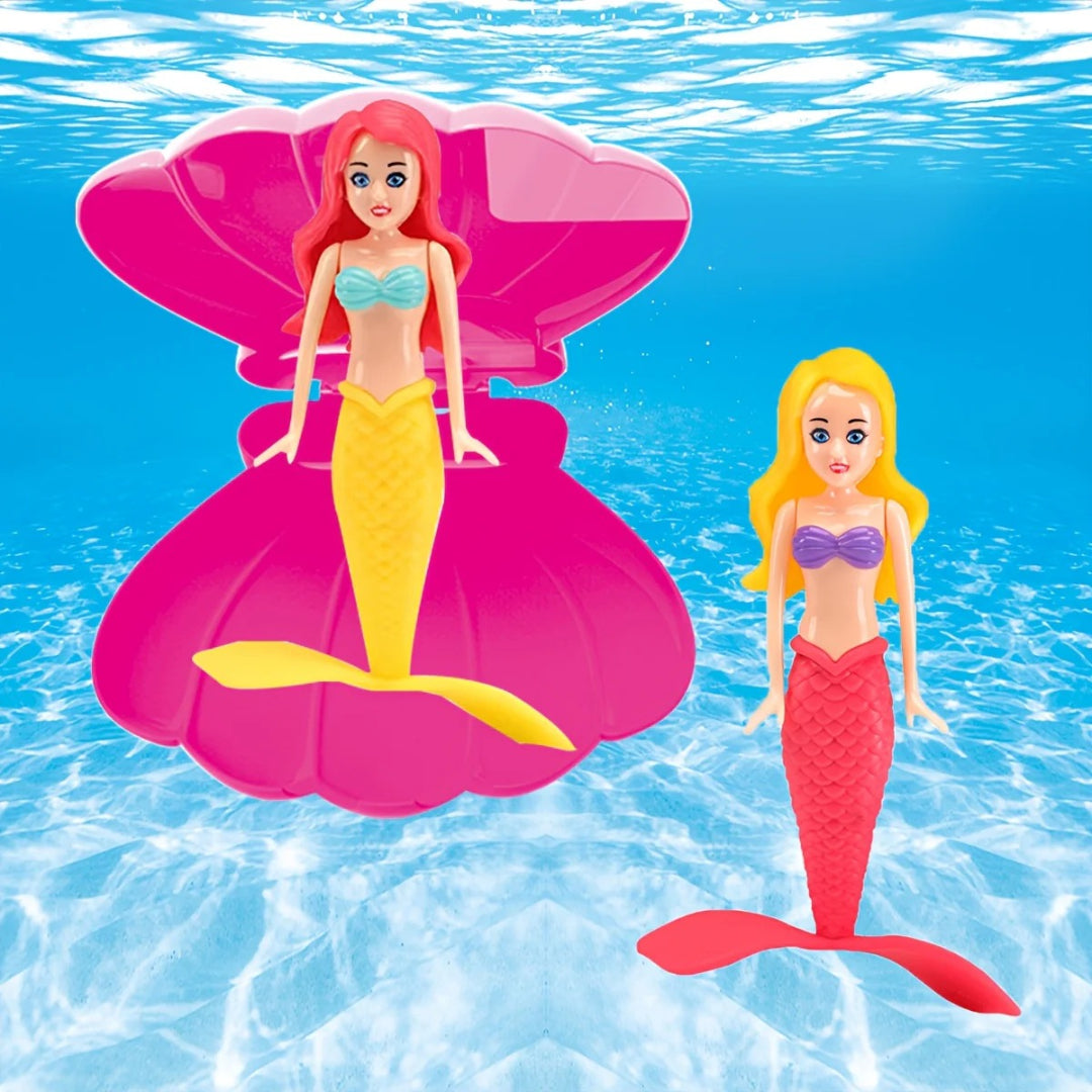 Mermaid Pool Toy Set: Spinning Mermaid for Bath and Underwater Adventures