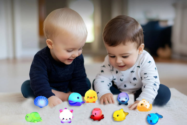Illuminated Bath Toy Collection: Sparkling Floating Sea Creatures