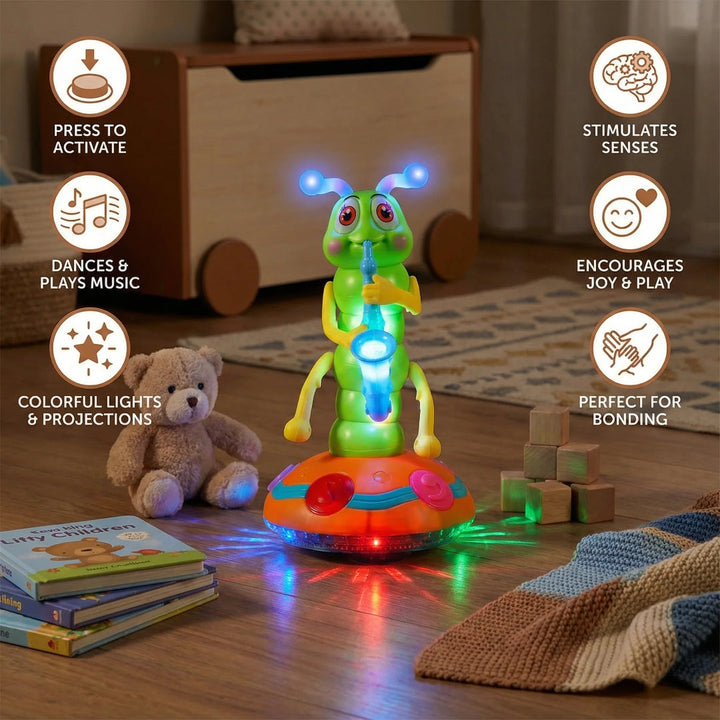 Musical Dancing Saxophone Caterpillar Toy