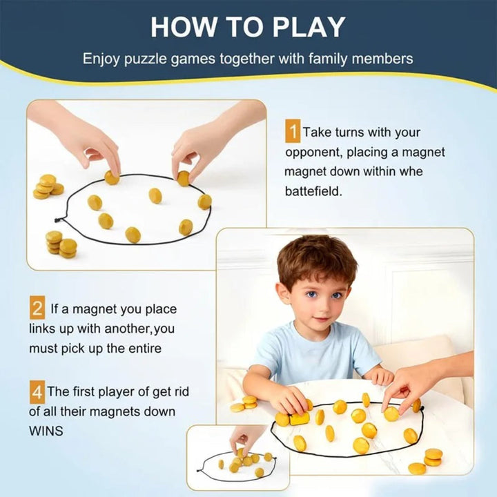 Magnetic Strategy Stone Game - Engaging Board Game for All Ages