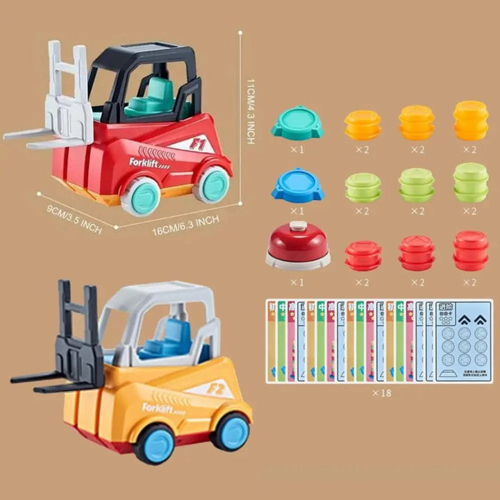 Forklift Stacking Challenge: A Dexterity and Balance Toy