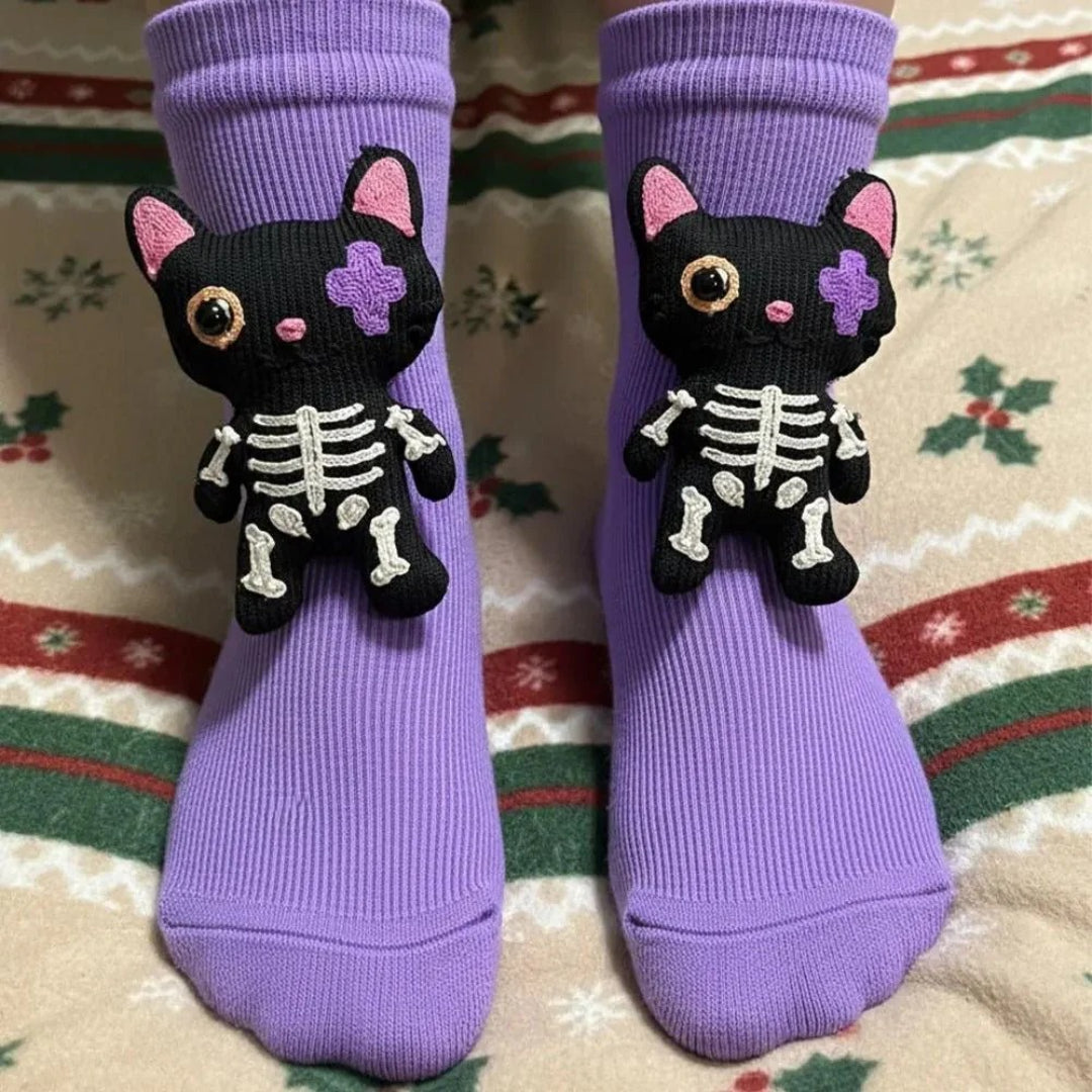 Cozy 3D Animal-Inspired Home Socks with Non-Slip Sole