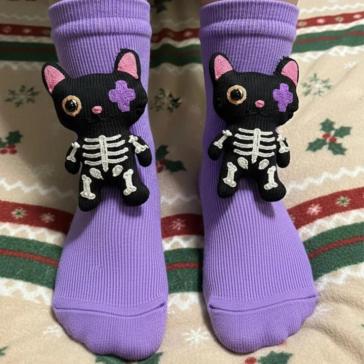 Cozy 3D Animal-Inspired Home Socks with Non-Slip Sole