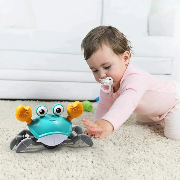 Obstacle-Avoiding Automatic Musical Crawling Crab Toy