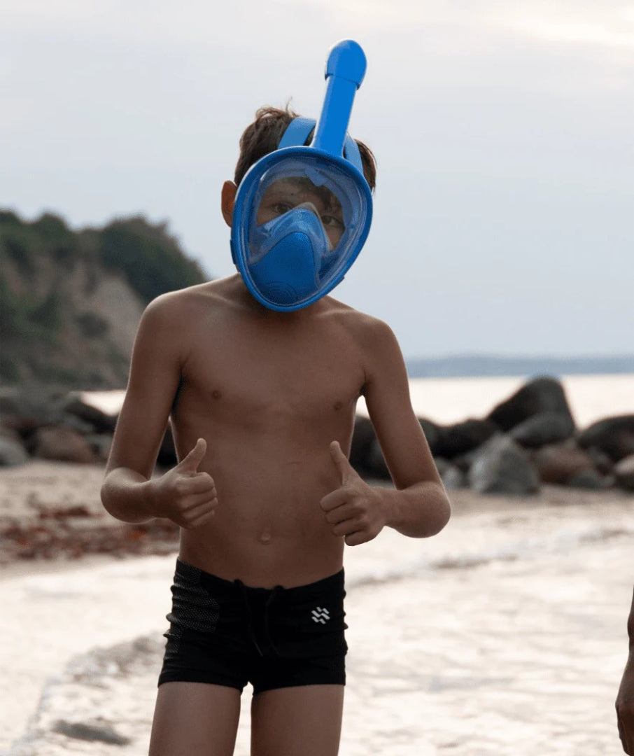 Kids' Full Face Snorkeling Mask - 180° View with Dry Top Technology