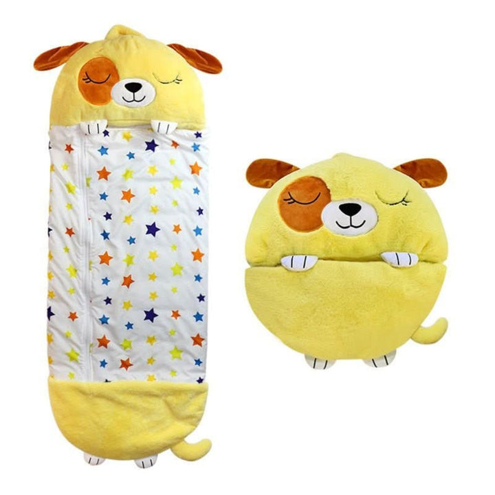 2-in-1 Plush Children's Sleeping Bag with Cuddly Toy