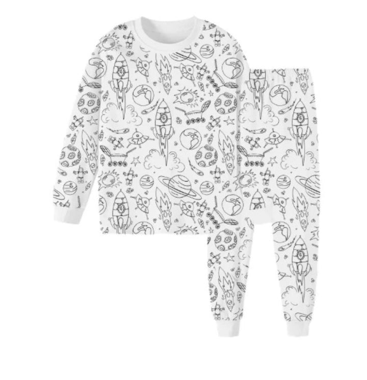 Washable Coloring Pajama Set for Creative Fun