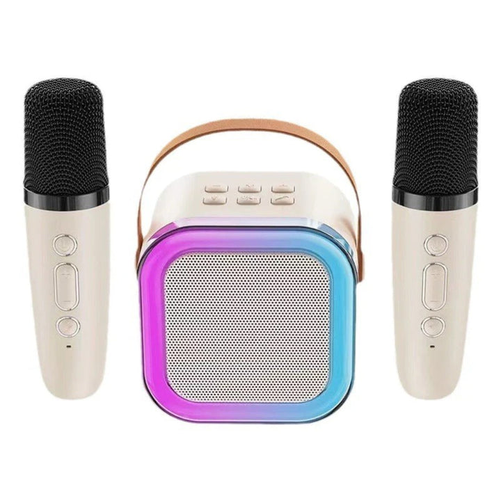 Compact Wireless Karaoke System with Microphone and Speaker