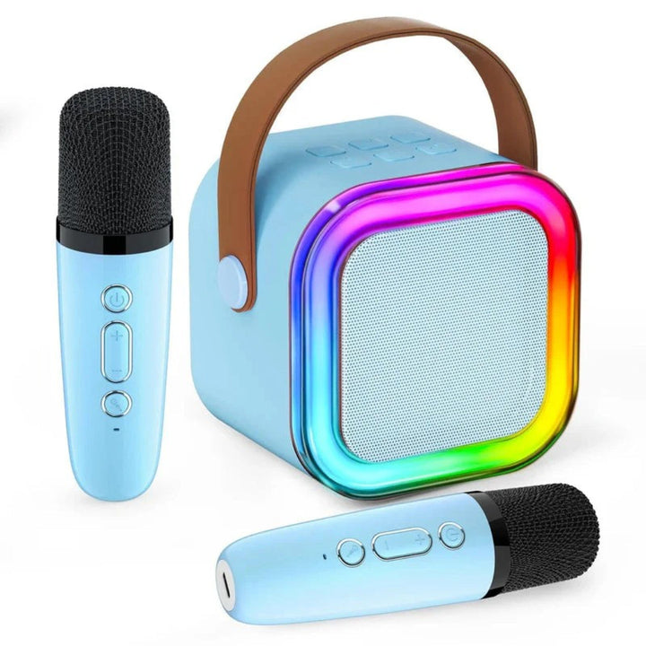 Compact Wireless Karaoke System with Microphone and Speaker