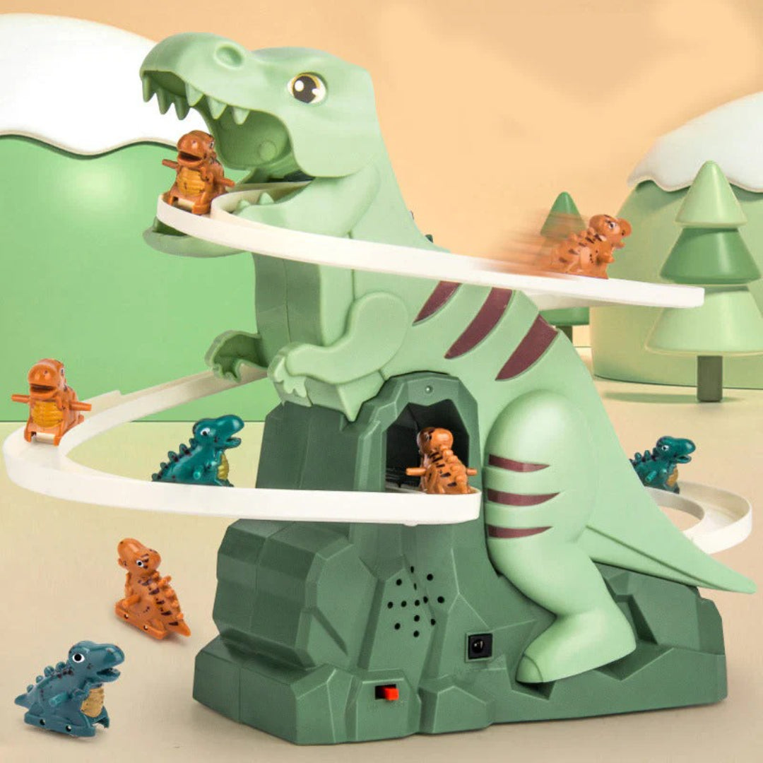 Dinosaur Racing Track with Cars Featuring Automatic Climbing Action