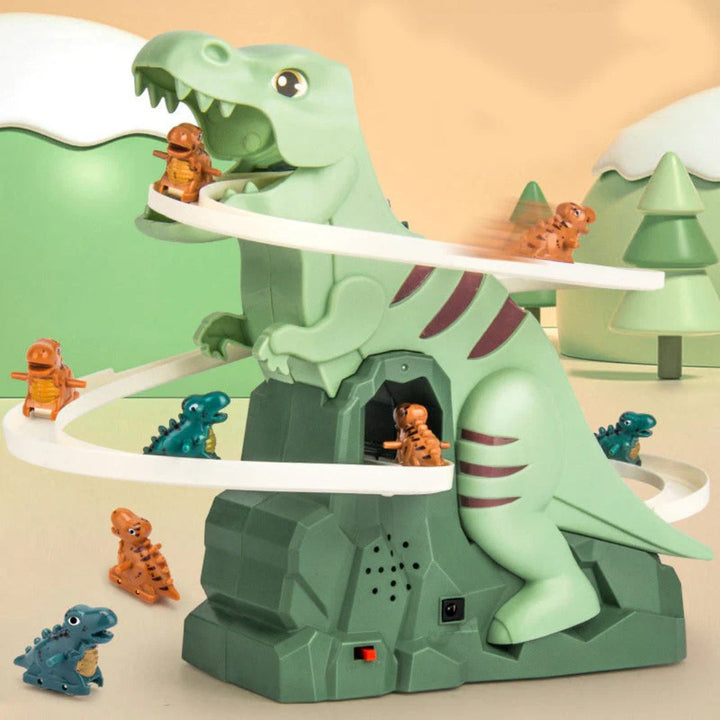 Dinosaur Racing Track with Cars Featuring Automatic Climbing Action