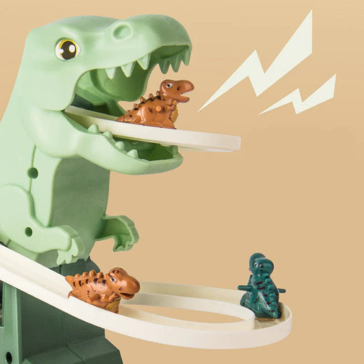 Dinosaur Racing Track with Cars Featuring Automatic Climbing Action