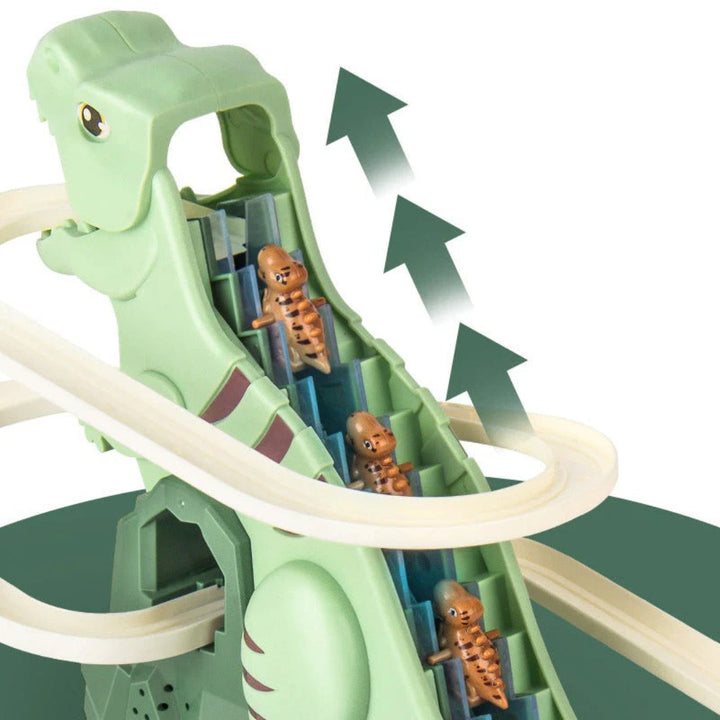 Dinosaur Racing Track with Cars Featuring Automatic Climbing Action