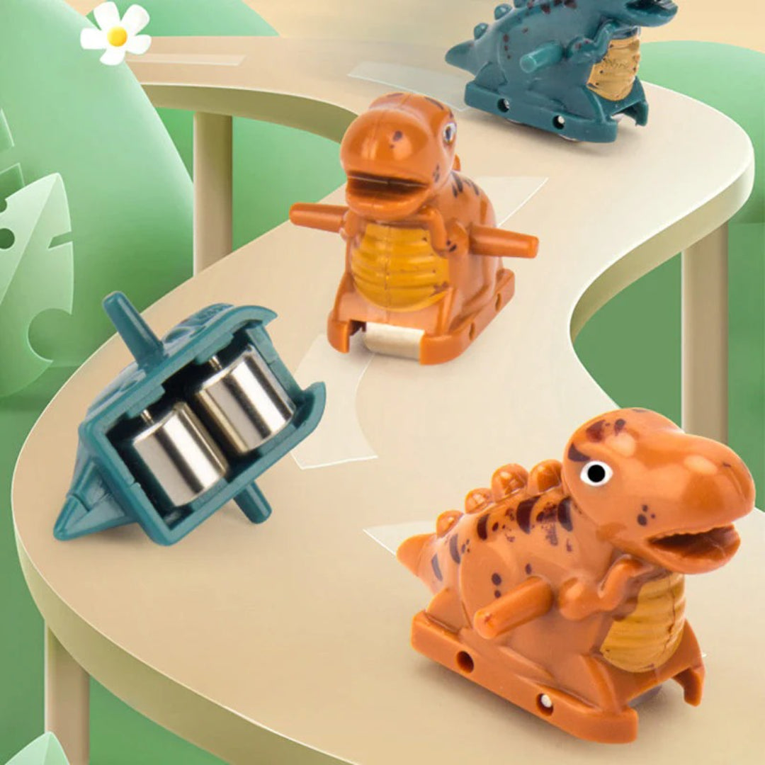 Dinosaur Racing Track with Cars Featuring Automatic Climbing Action