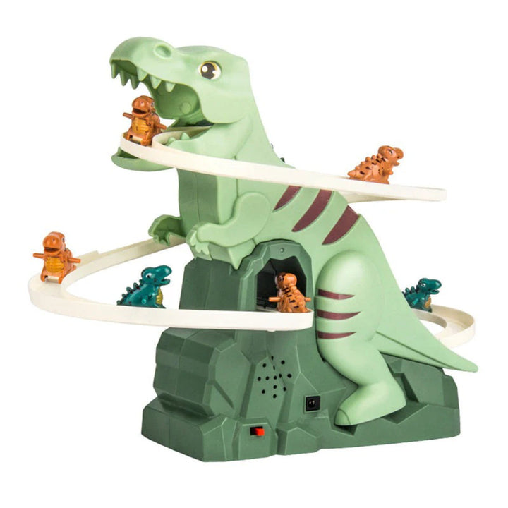 Dinosaur Racing Track with Cars Featuring Automatic Climbing Action
