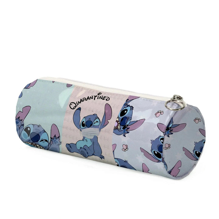 Stitched Design Cylindrical Pencil Case