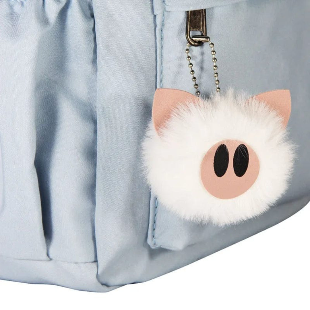 Stitch-Themed School Backpack with Keychain