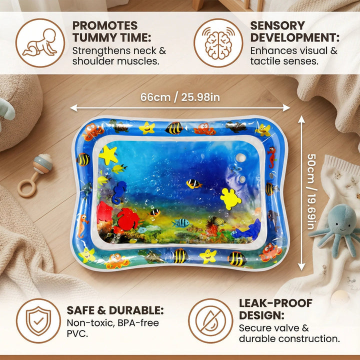 Water Play Mat: Sensory Toy for Tummy Time Fun