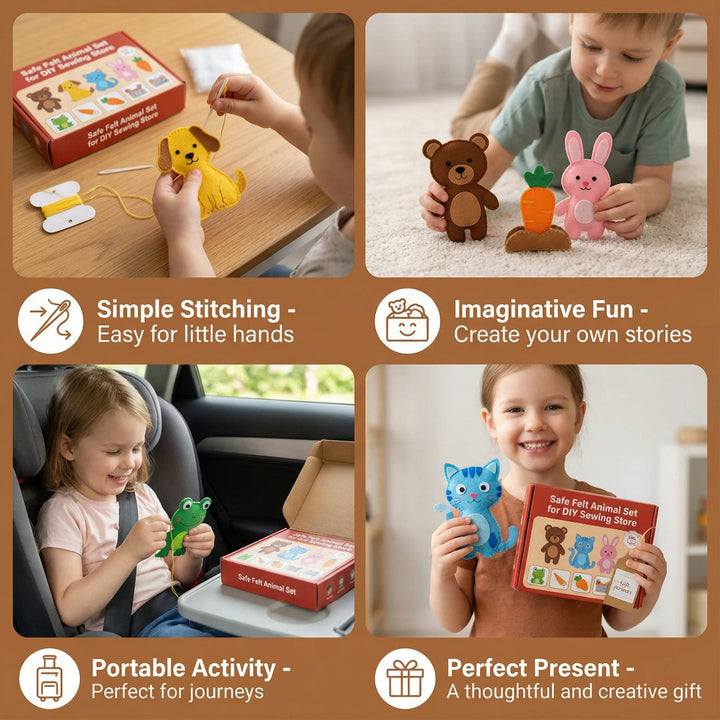 DIY Felt Animal Sewing Kit