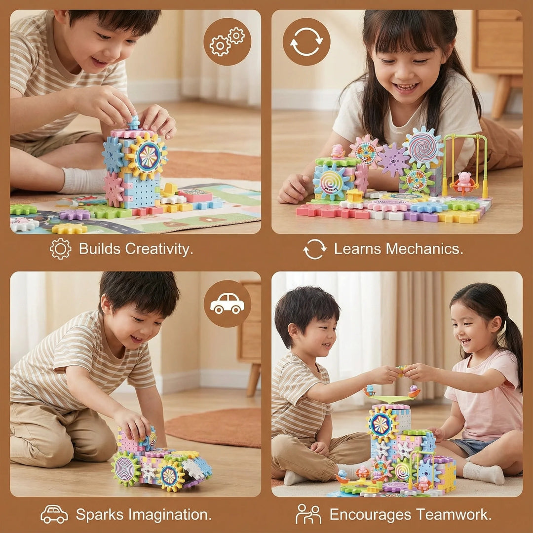 Construction Toy Gear Building Set