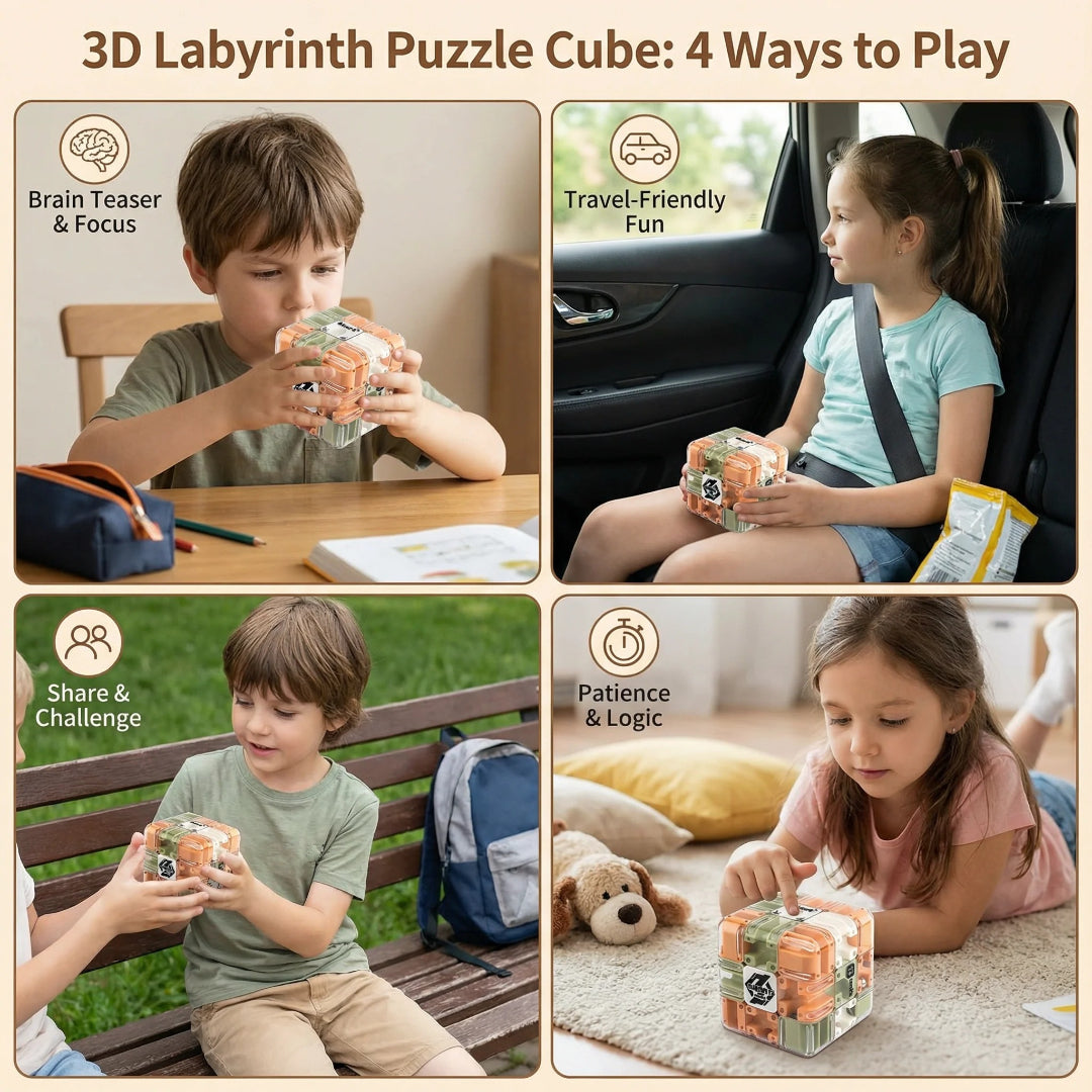 3D Maze Puzzle Cube - Logic Challenge Game