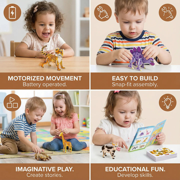 3D Cartoon Puzzle: Fun Construction Toy for Kids