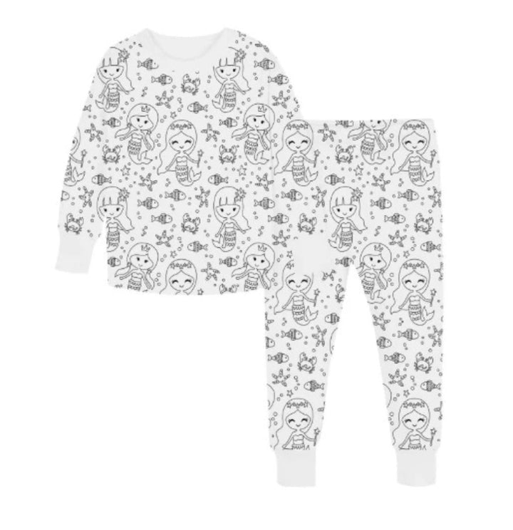 Washable Coloring Pajama Set for Creative Fun